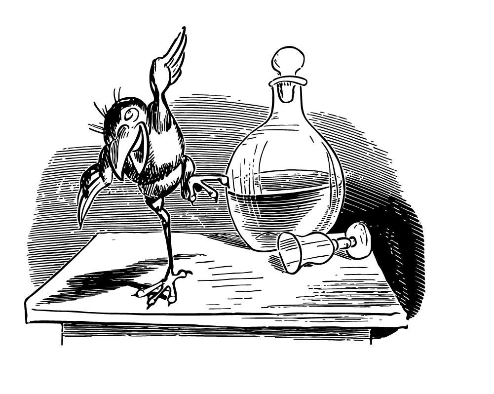 Illustration von Hans Huckebein von Wilhelm Busch von 1867